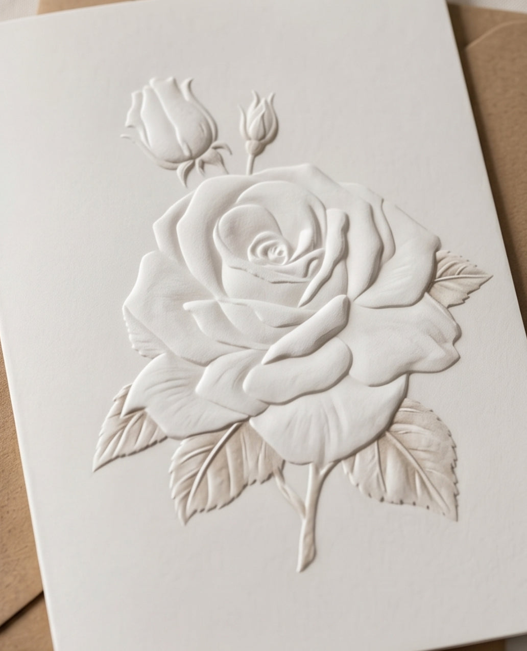 White floral envelopes