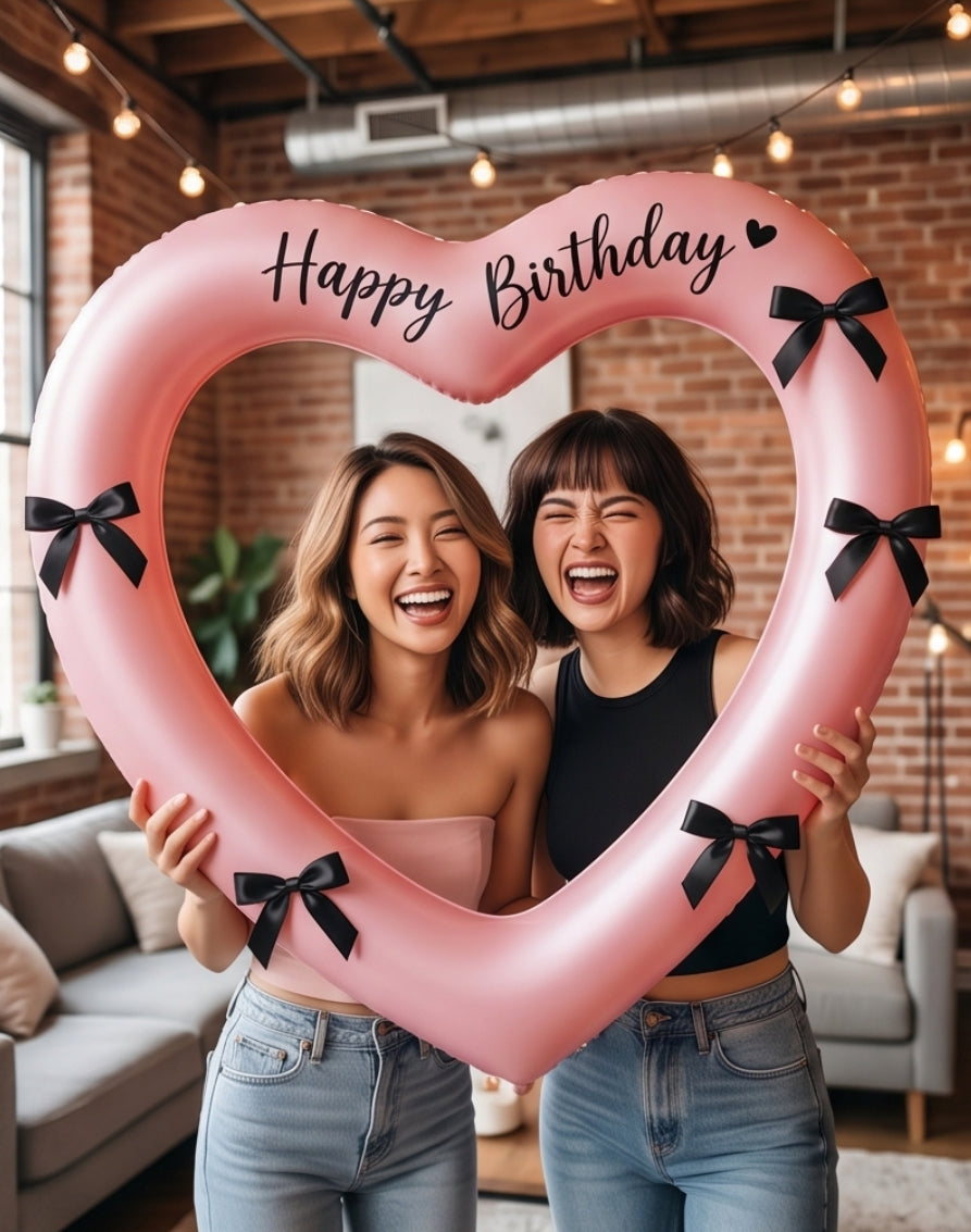 Heart balloon Big size ( Deflated )♥️نفافيخ على شكل قلب حجم كبير (غير منفوخ)