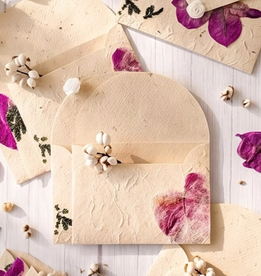 Dry flowers envelops