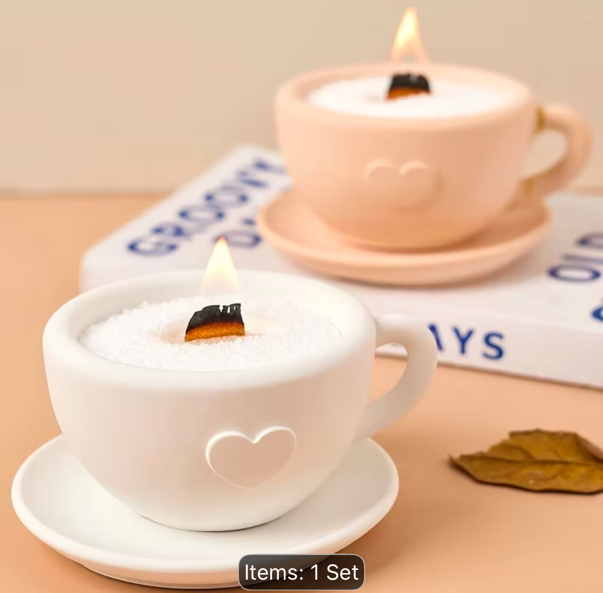 Coffee cup candle