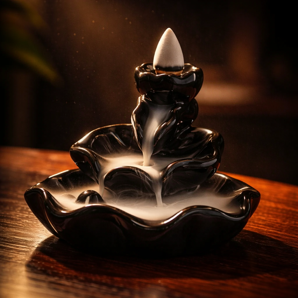 Mini black ceramic backour waterfall (Mini)- شلال السيراميك الاسود للبخور (ميني)