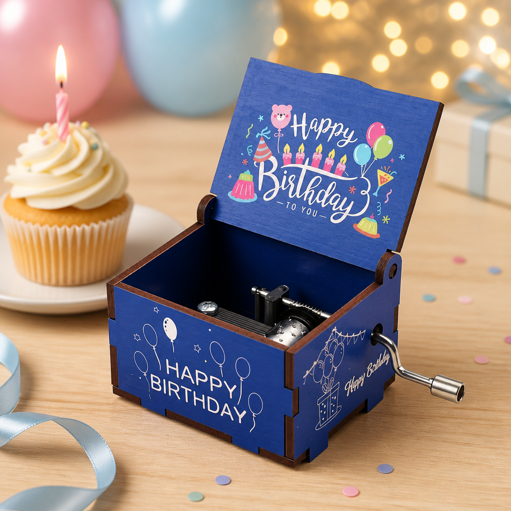 Mini happy birthday music box