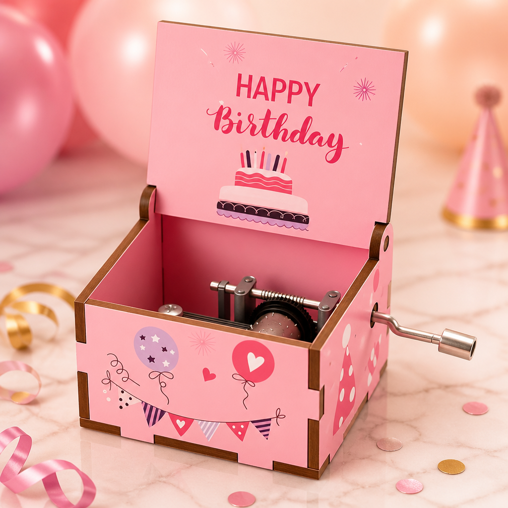 Mini happy birthday music box