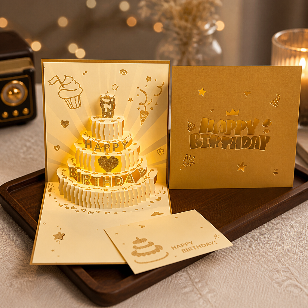 Musical birthday card & envelope