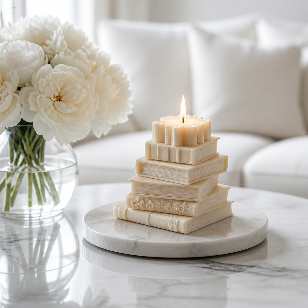 Books candle