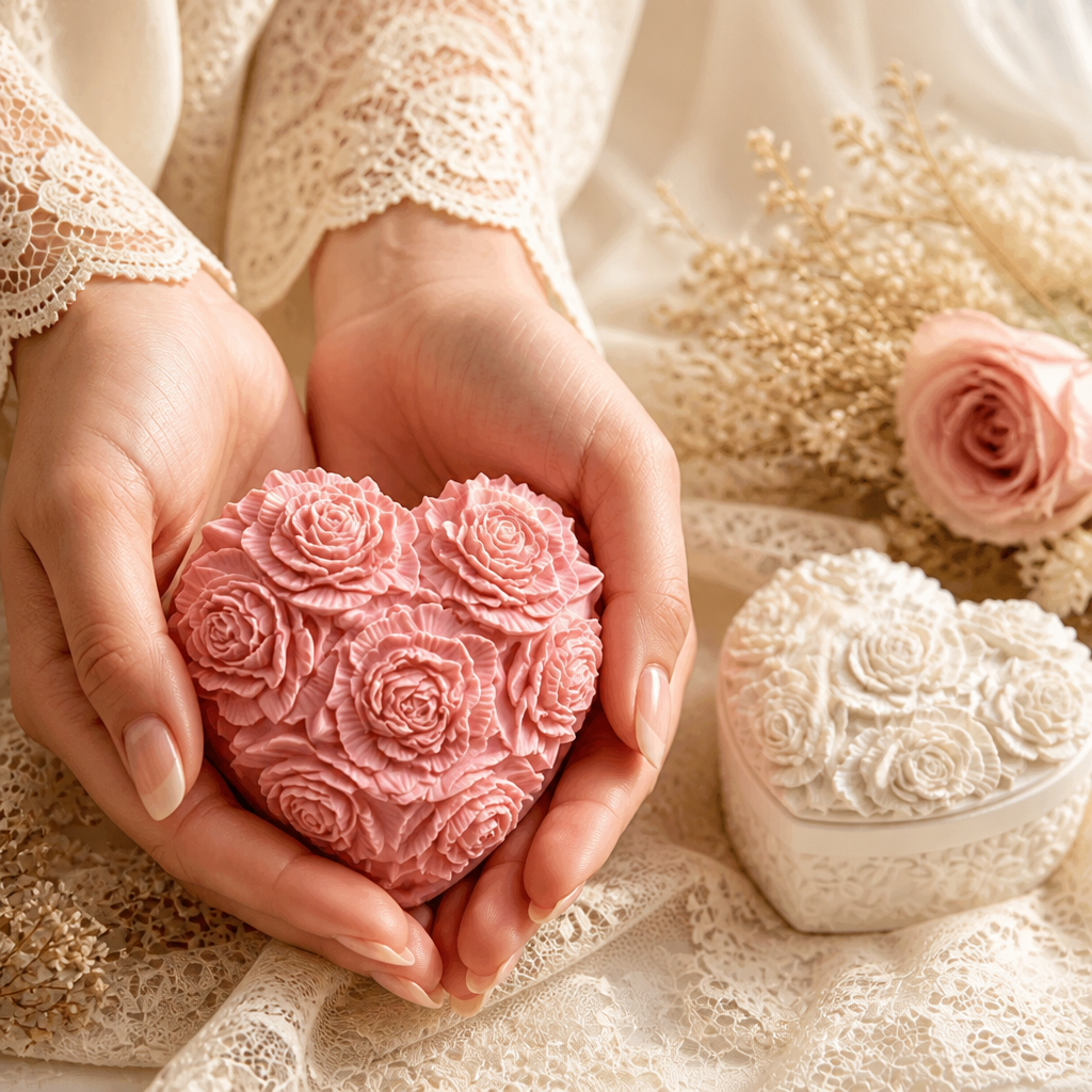 Heart box candle