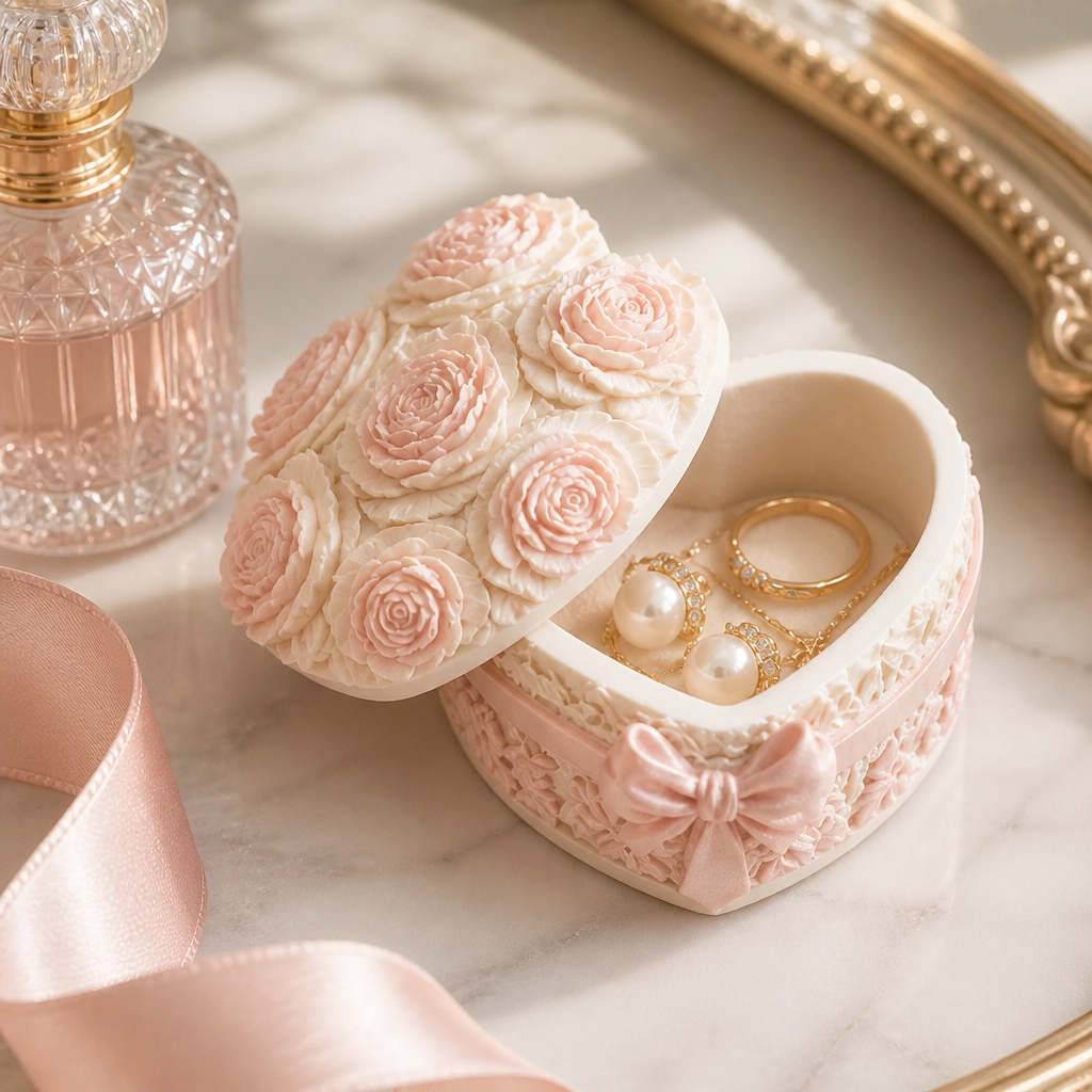 Heart box candle