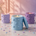 Long heart box candle