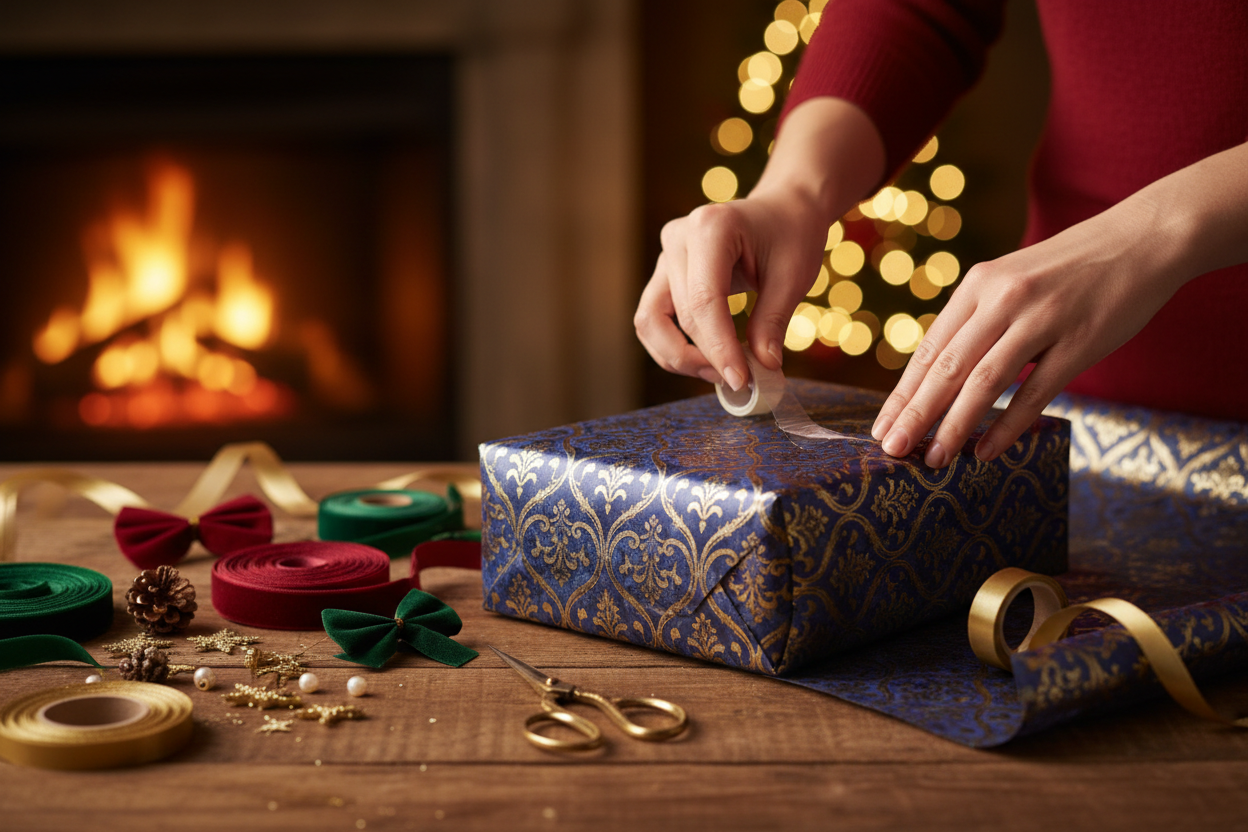 Gift Being Wrapped
