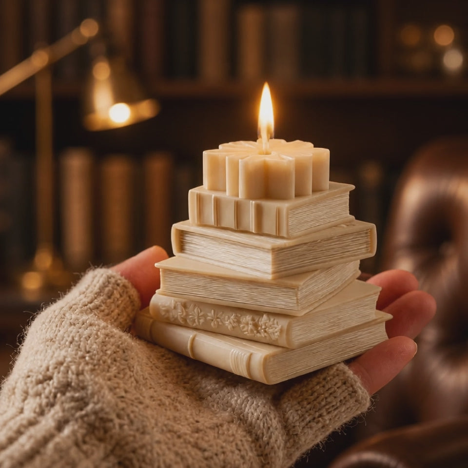 Books candle