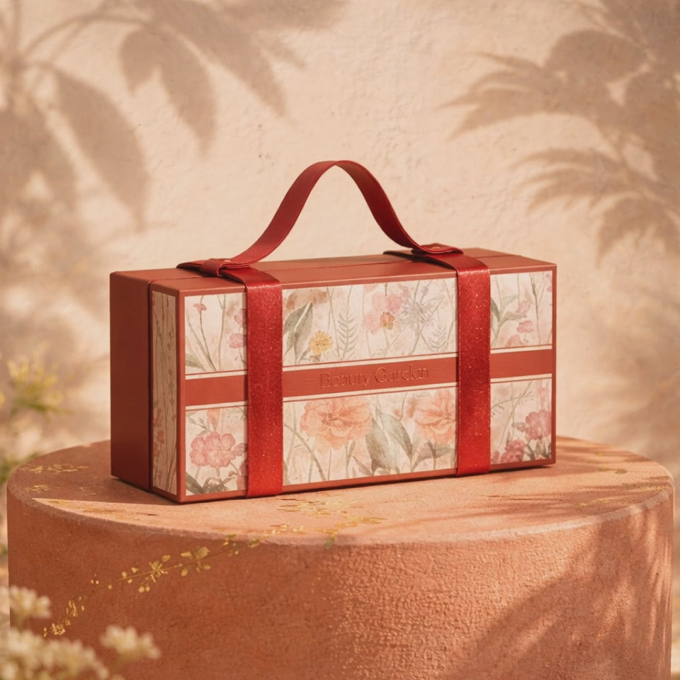 Red floral gift box