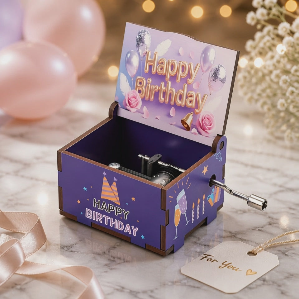 Mini happy birthday music box