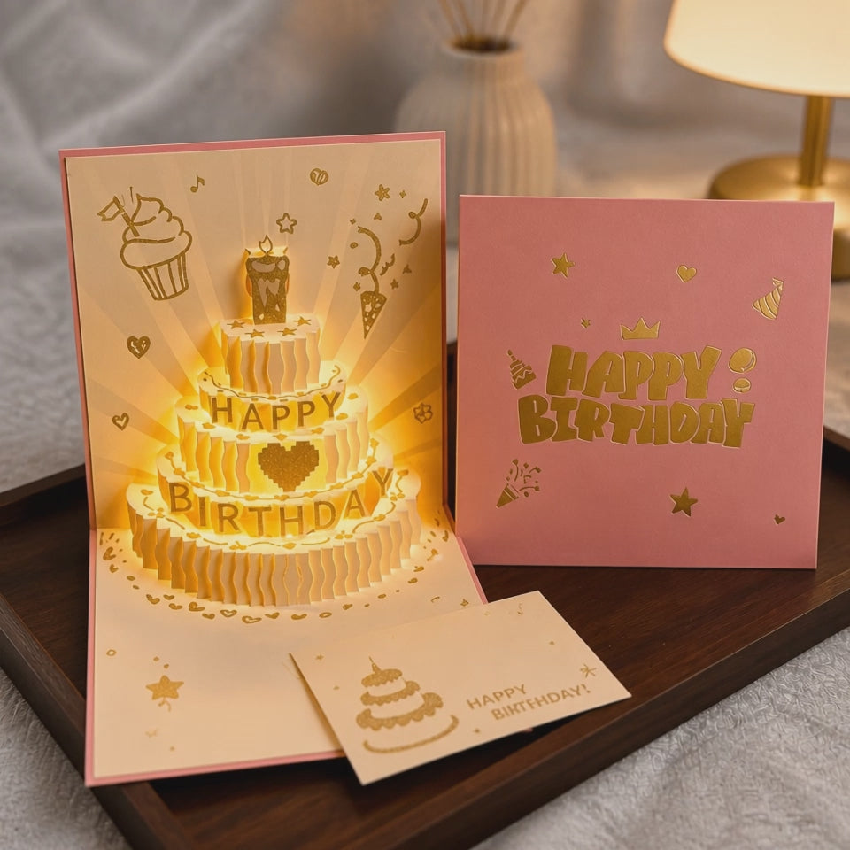 Musical birthday card & envelope